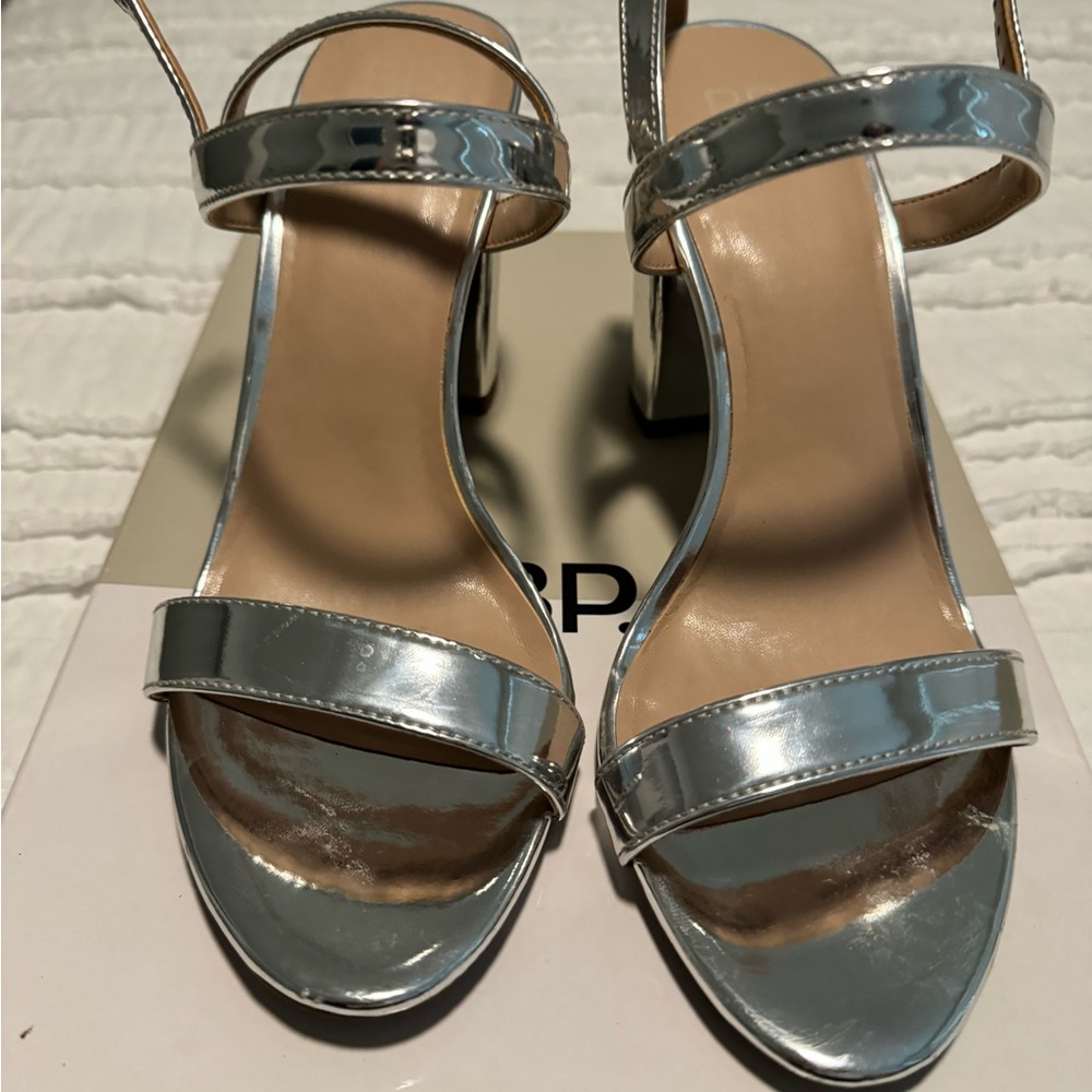 BP Lula Metallic Silver Shoes Women’s 8.5